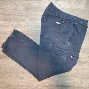 Duluth Trading Curvesetter Waistband Cargo Jeans Blue 18x31